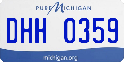 MI license plate DHH0359