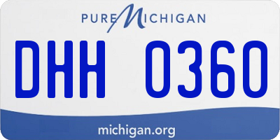 MI license plate DHH0360