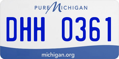 MI license plate DHH0361