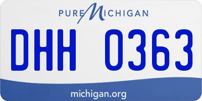 MI license plate DHH0363