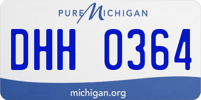 MI license plate DHH0364