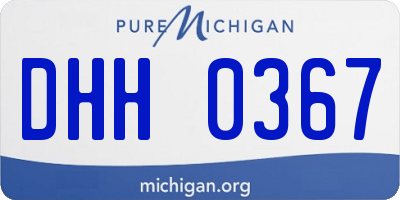 MI license plate DHH0367