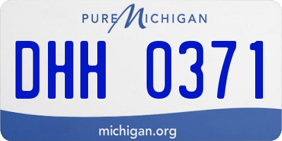 MI license plate DHH0371
