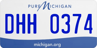 MI license plate DHH0374