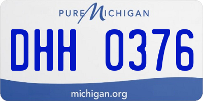 MI license plate DHH0376