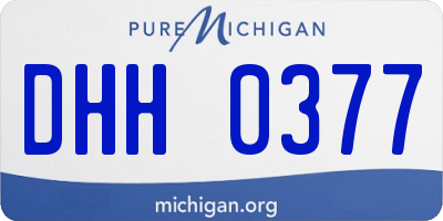 MI license plate DHH0377