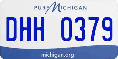 MI license plate DHH0379