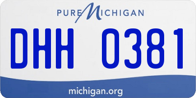 MI license plate DHH0381