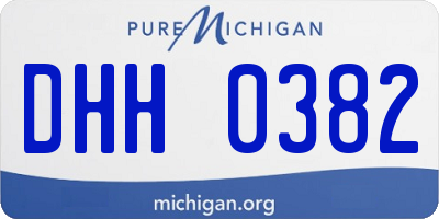 MI license plate DHH0382