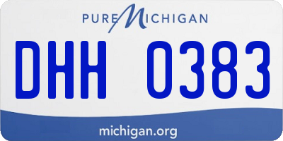 MI license plate DHH0383