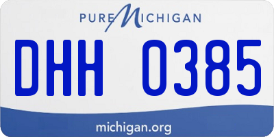 MI license plate DHH0385