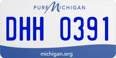 MI license plate DHH0391