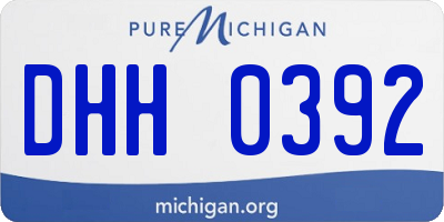 MI license plate DHH0392
