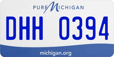 MI license plate DHH0394