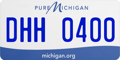 MI license plate DHH0400