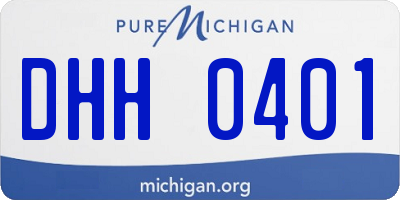 MI license plate DHH0401