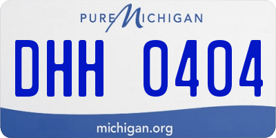 MI license plate DHH0404
