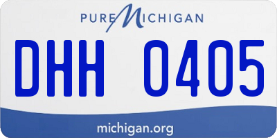 MI license plate DHH0405