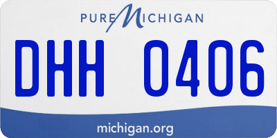 MI license plate DHH0406