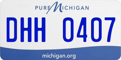 MI license plate DHH0407