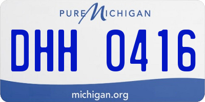MI license plate DHH0416