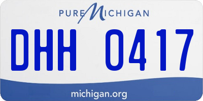 MI license plate DHH0417