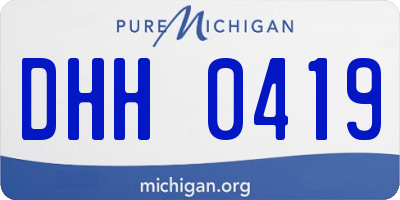 MI license plate DHH0419
