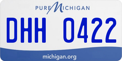 MI license plate DHH0422