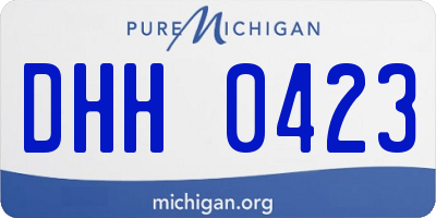 MI license plate DHH0423