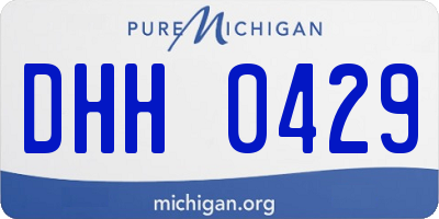 MI license plate DHH0429