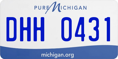 MI license plate DHH0431