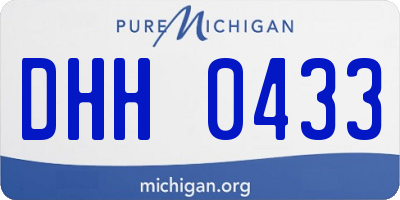 MI license plate DHH0433