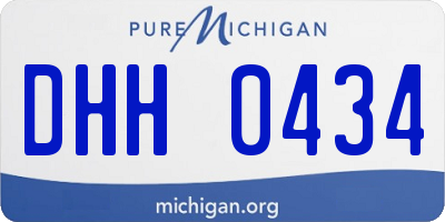 MI license plate DHH0434