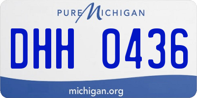 MI license plate DHH0436