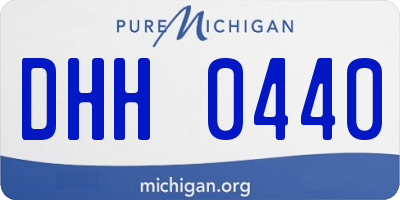 MI license plate DHH0440