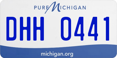 MI license plate DHH0441