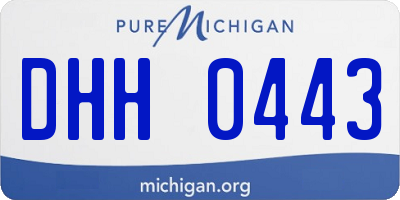 MI license plate DHH0443