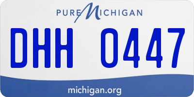 MI license plate DHH0447