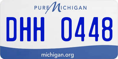 MI license plate DHH0448