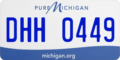 MI license plate DHH0449