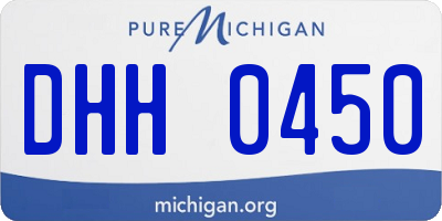 MI license plate DHH0450