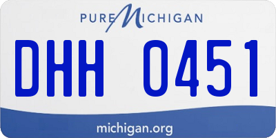 MI license plate DHH0451