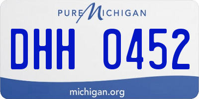 MI license plate DHH0452
