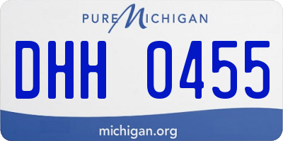 MI license plate DHH0455