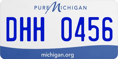 MI license plate DHH0456