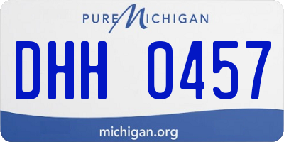 MI license plate DHH0457