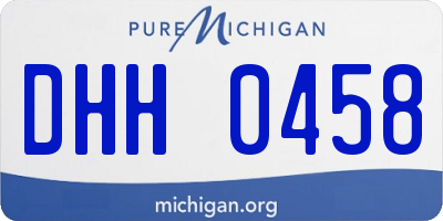 MI license plate DHH0458