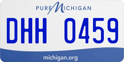 MI license plate DHH0459