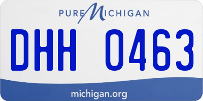 MI license plate DHH0463