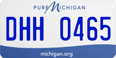 MI license plate DHH0465